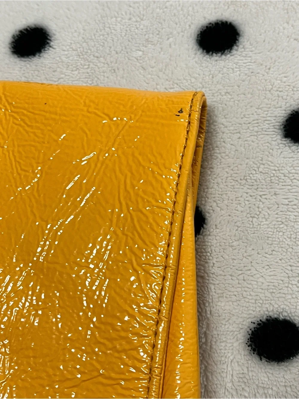 HOBO International Y2K Katrina Mustard Patent Leather Clutch